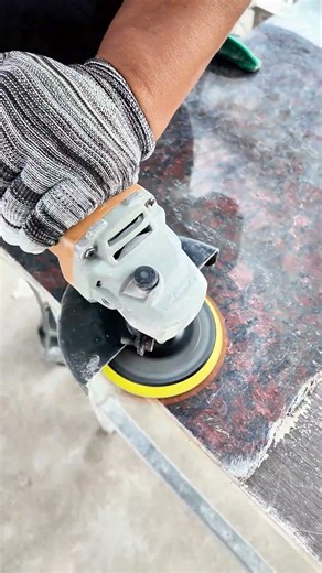 Half Dull, Half Mirror Finish! 💎 Restore Quartz Countertop Edges Instantly! #shorts #diy #tools