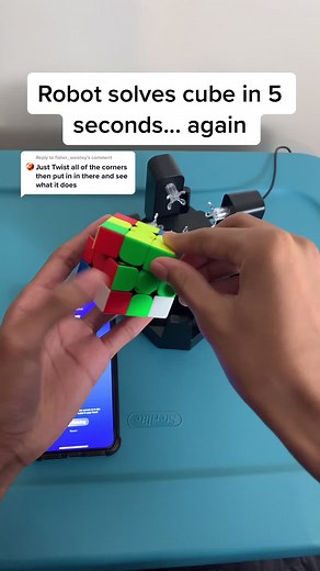 Reply to @fisher_woolley I did NOT expect that🤯 Got any other ideas? #robotics #robotcuber #cubing #4upage #seriestiktok