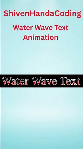 Water Wave Text Animation