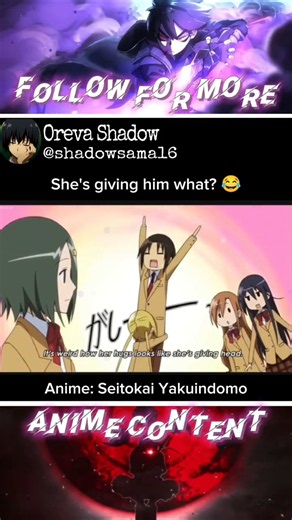 She's giving him what? 😂 #anime #animeweeb