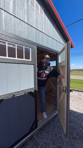 Check out this customer build with four double doors — all equipped with ramp seal plates — plus two windows! Measuring 12’ x 32’, this setup is ready for anything! 🔨🏠 #MountainBarnBuilders #CustomShed #ShedGoals #StorageSolutions #BackyardBuild | Mountain Barn Builders of Clarkrange, Tennessee