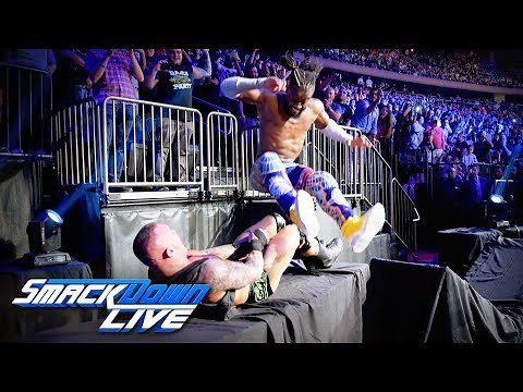 Kofi Kingston leg drops Randy Orton through a table: SmackDown LIVE, Sept. 3, 2019