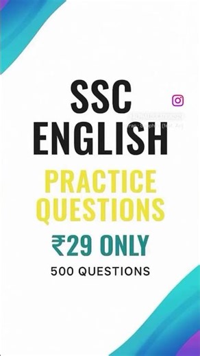 SSC ENGLISH practice question || 500 pyq questions for ssc exams Dont miss the chance #sscenglish