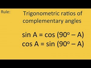 Trigonometric ratios of complementary angles