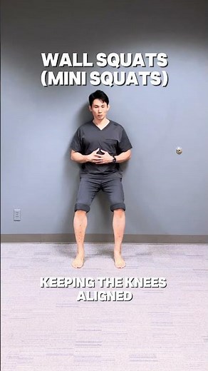 5 Wall Squats Mini Squats