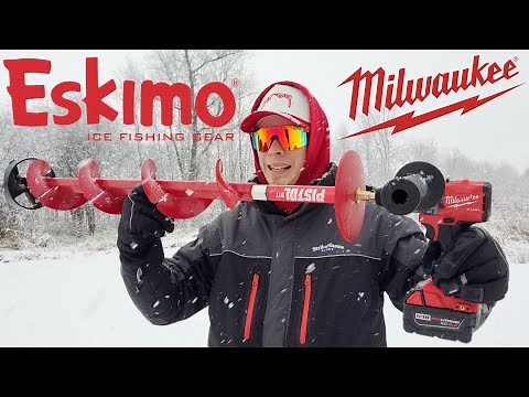 Eskimo Pistol Bit + Milwaukee Fuel M18 Drill - My Favorite Ice Fishing Auger Setup!