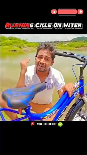 || RUNNING CYCLE ON WATER ||#crazy #experiment #mrindianhackreshorts #shorts #explore