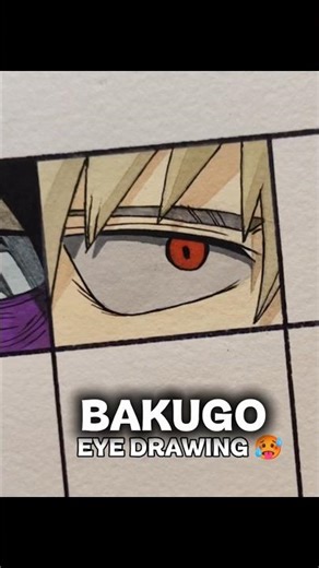 Bakugo Eye Drawing🥵#shorts #bakugo #myheroacademia #animeart