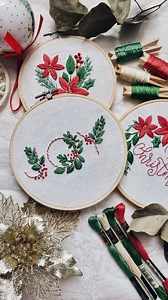 One simple stitch — two festive patterns ✨🎄 Joy and Noel work beautifully together and make a perfect festive combo for your Christmas stitching 🎅 | Cupofneedles