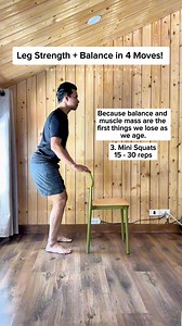 4.2M views · 46K reactions | ✅ Leg Strength + Balance in 4 Steps! 例⚖️Because balance and muscle mass are the first things we lose as we age — let’s keep moving strong!#StrongLegs #BetterBalance #HealthyAging #StayActive #MoveBetter | Physical Therapy Session | Facebook
