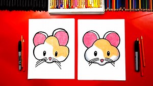How To Draw The Cute Hamster Emoji - Art For Kids Hub -