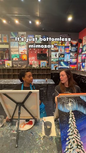 We believe in the delicate balance between unleashed creativity and still being able to hold a paintbrush 🖌️🍷🎨 #paintandsip #pinotspalettelasvegas #lasvegaslocals #lasvegasart #canvaspainting | Pinot's Palette