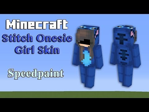 Minecraft - Stitch Onesie Girl Skin! | Speedpaint