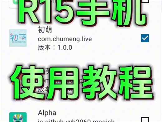 R15使用教程