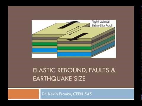 CEEN 545 - Lesson 4 - Elastic Rebound Theory, Fault Types, Magnitudes, and Intensity