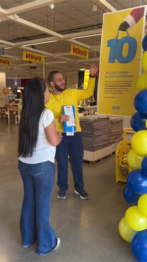 🎉 ¡Comenzó la celebración! Cumplimos 10 años contigo en IKEA La Romana y queremos vivirlo juntos. 💛 Acompáñanos en estos 2 días llenos de actividades, sorpresas e inspiración para tu hogar. Porque celebrar 10 años se disfruta más en buena compañía. ✨ 📍 Punto IKEA La Romana #IKEADominicana | IKEA