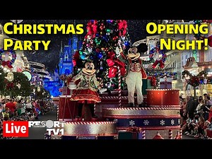 🔴Live: Opening Night - Mickey's Very Merry Christmas Party 2025 - Walt Disney World Live Stream