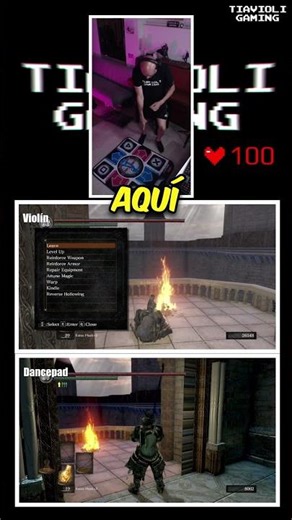 Mipha Plays Dark Souls! | Playing Dark Souls at the Same Time with a Violin and a Dance Pad