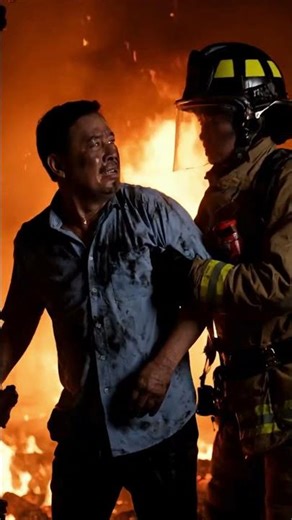 Into the Flames - Firefighter Saves Civilian from Burning Building