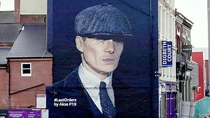 Time-lapse footage shows Peaky Blinders mural emerge