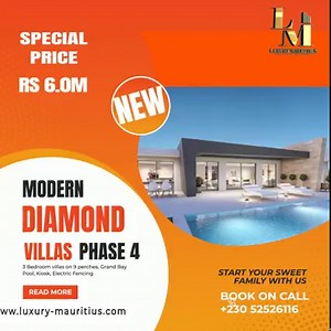 35K views · 236 reactions | THE BEST SELLING VILLAS IN MAURITIUS After the great success of Phases 1,2 & 3, Properties In Mauritius is proud to present a new version *** DIAMOND VILLAS 4 ***. Off plan project of individual villas at Chemin 20 pieds, Grand Bay. Priced at Rs 6.0M all fees inclusive. Tel 5252-6116 WhatApp 5930-4348 or Inbox for more details. #diamondvilla #diamondvillas | Properties In Mauritius | Facebook
