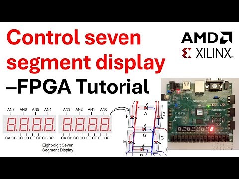 Control Seven Segment Display - Binary to Decimal Converter - FPGA Tutorial