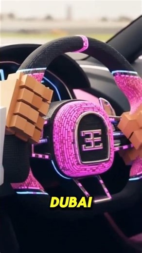 Steve Drives His Bugatti to Dubai!#shorts #minecraft #bugatti #dubai #viral