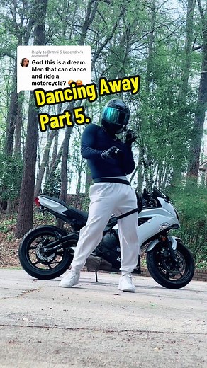 Transformed Biker Dancer: Dancing Away