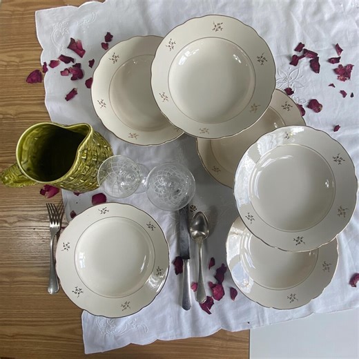 6 Antique Cream-colored Earthenware Soup Plates by Villeroy & Boch - Etsy