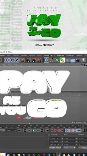 How to Create 3D Text for Flyers in Cinema 4D. #Cinema4D #3DText #FlyerDesign #GraphicDesign