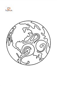 Planet Earth coloring page ♥ Online or Printable for Free!