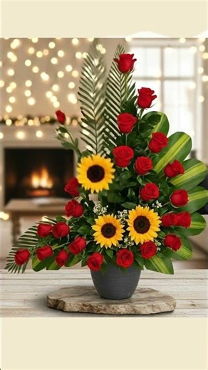 Rose and Sunflower Arrangement by Mis Flores
