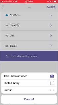 How to upload an image to Assignments on Microsoft Teams using a Phone