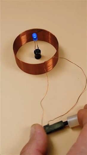 A Spark Can Light This LED ⚡#electronics #experiment #coil #induction #diy #science