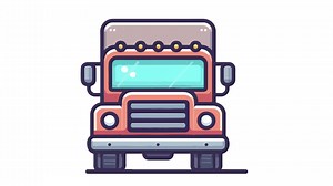 Download 2d truck looping animation with green screen. for free