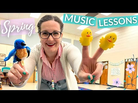 SPRING MUSIC LESSONS for Elementary Music including folk songs + centers activities