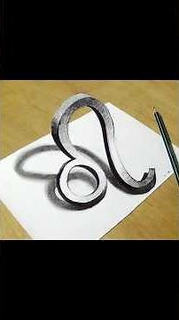 Draw a 3D Zodiac Symbol Leo #drawing #art #short
