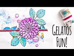 Easy Gelatos Background - Watercolor Techniques