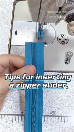 Tips for inserting a zipper slider.