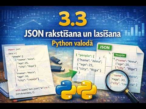 3 3 JSON rakstīšana lasīšana Python valodā
