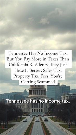 Tennessee hidden taxes, Tennessee vs California taxes, total tax burden Tennessee, Tennessee sales tax burden, no income tax myth, Tennessee property tax, hidden taxes Tennessee, tax comparison Tennessee California, effective tax rate Tennessee #TennesseeTaxes #NoIncomeTax #TennesseeHistory #TaxScam #TennesseeBackroads