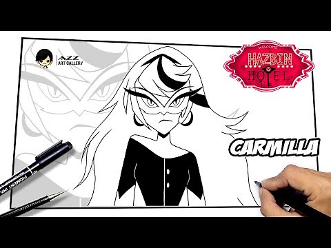 How to draw Carmilla Carmine from Hazbin Hotel