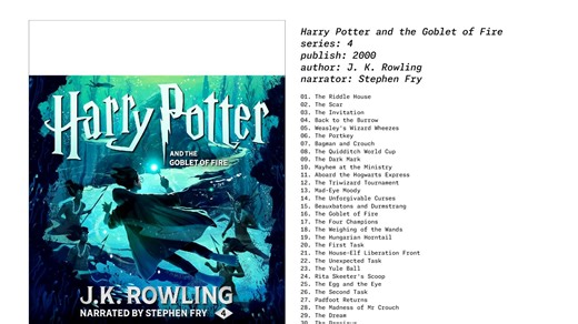Harry Potter and the Goblet of Fire [J. K. Rowling] {Stephen Fry}