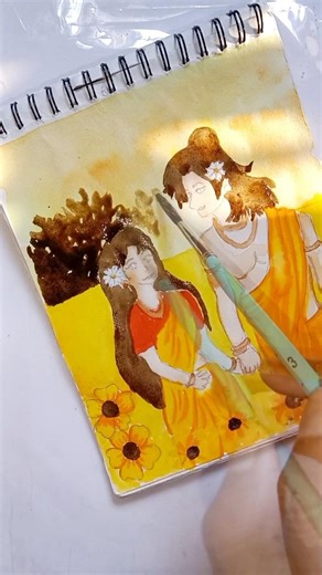 Sita Ram ji water colour painting 🖌️🎨#art #drawing #painting #shorts