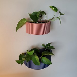 Ridged Wall Planter: Modern Home Decor, Removable Insert - Etsy