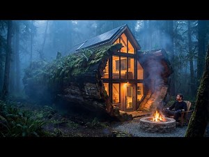 I Built a House Inside a Tree Trunk | Dream Tree Trunk Home Build
