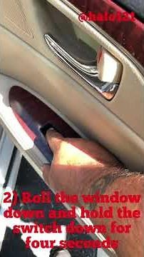 Toyota Avalon power window reset 2011