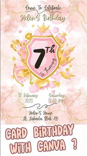 CARA MEMBUAT KARTU UCAPAN ULANG TAHUN DI CANVA || GREETING CARD