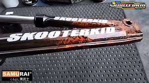 (Quickie😁) Easy DIY Front Shock Custom Painting using Samurai Paint. | Skooterkid Motovlog