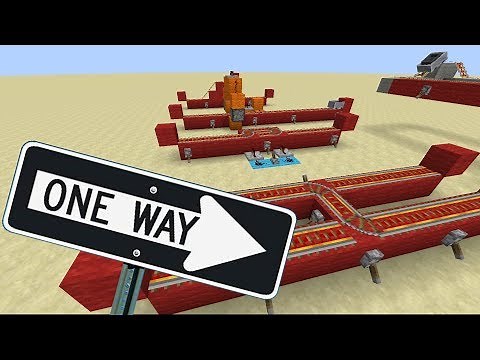 Minecraft Redstone Tutorial: One Way Rails